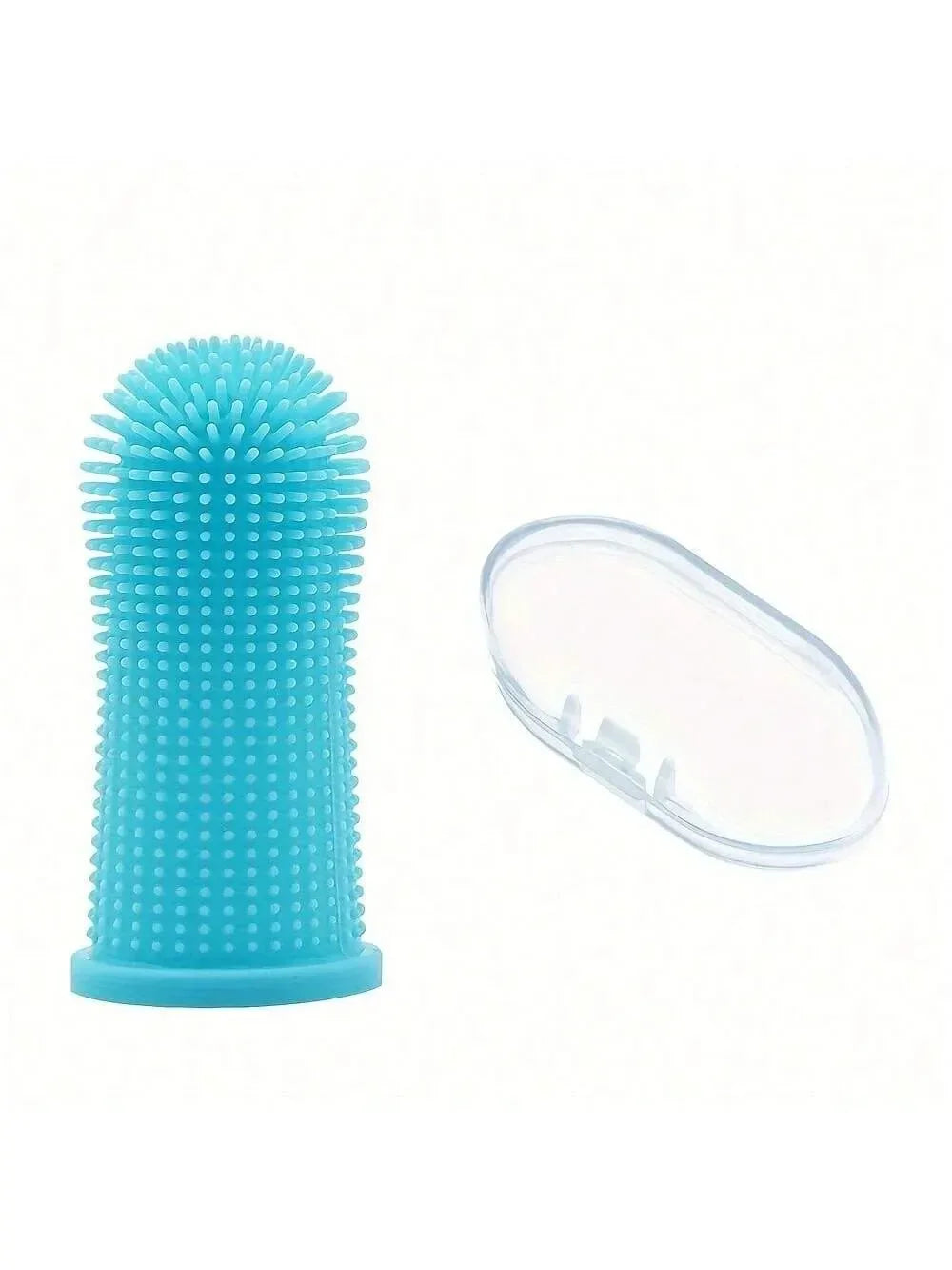 Escova de dentes para animais de estimação Produtos de limpeza para cães e gatos Escovas de dentes para limpeza bucal Cerdas de silicone