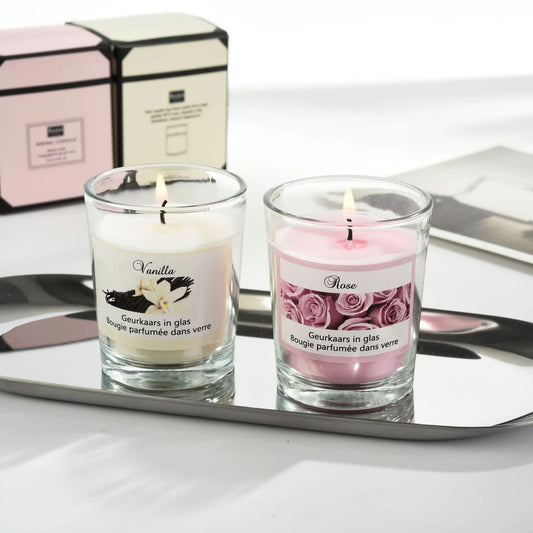 Velas de plantas Aromaterapia Vidro Fragrância romântica