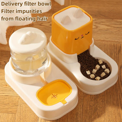 Kimpets Pet Cat Alimentador automático de água para gatos Dispensador de água de grande capacidade Recipiente para alimentos seco e úmido Tigela para gatos e cães