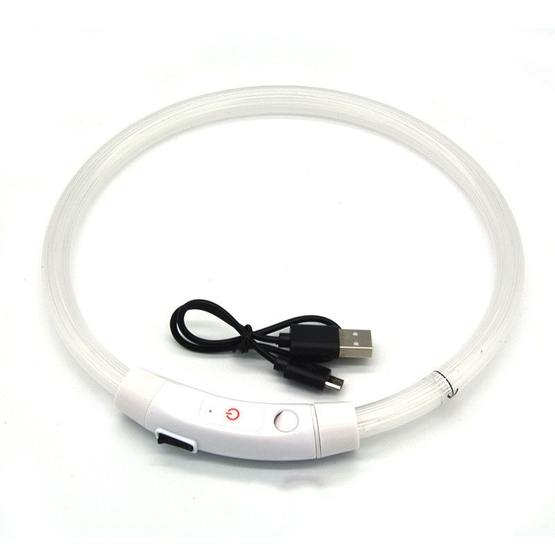 Coleira luminosa para cães, coleira luminosa para animais de estimação, anel de pescoço com carregamento USB, coleira luminosa LED para cães