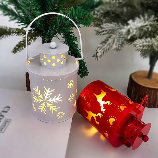 Velas de Natal Luzes LED Lanternas pequenas Luzes eólicas Velas eletrônicas Estilo nórdico Decoração criativa para festas Decorações