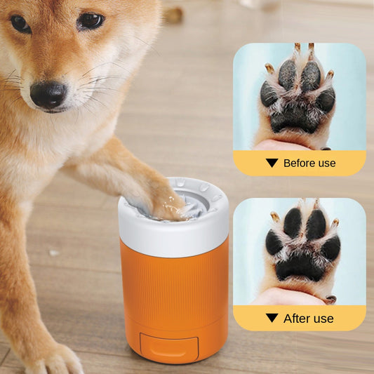 Copo para lavagem dos pés dos animais de estimação Ferramenta de limpeza das patas dos cães com toalha Funcionalidade Banho para os pés Artefato para banho