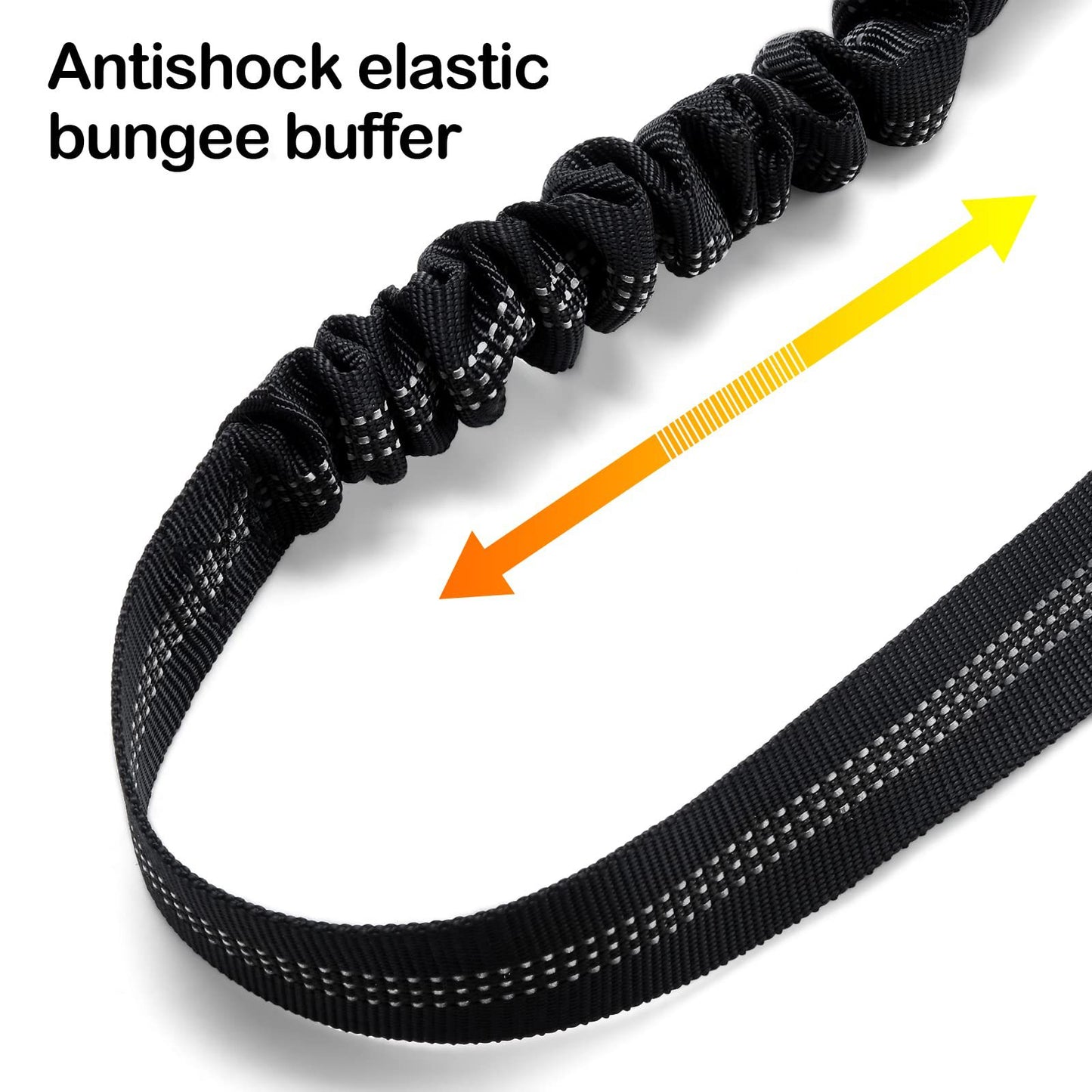 Corda para reboque de cinto de segurança de carro para animais de estimação corda para cães telescópica grande fivela de anel para cães corrente de nylon