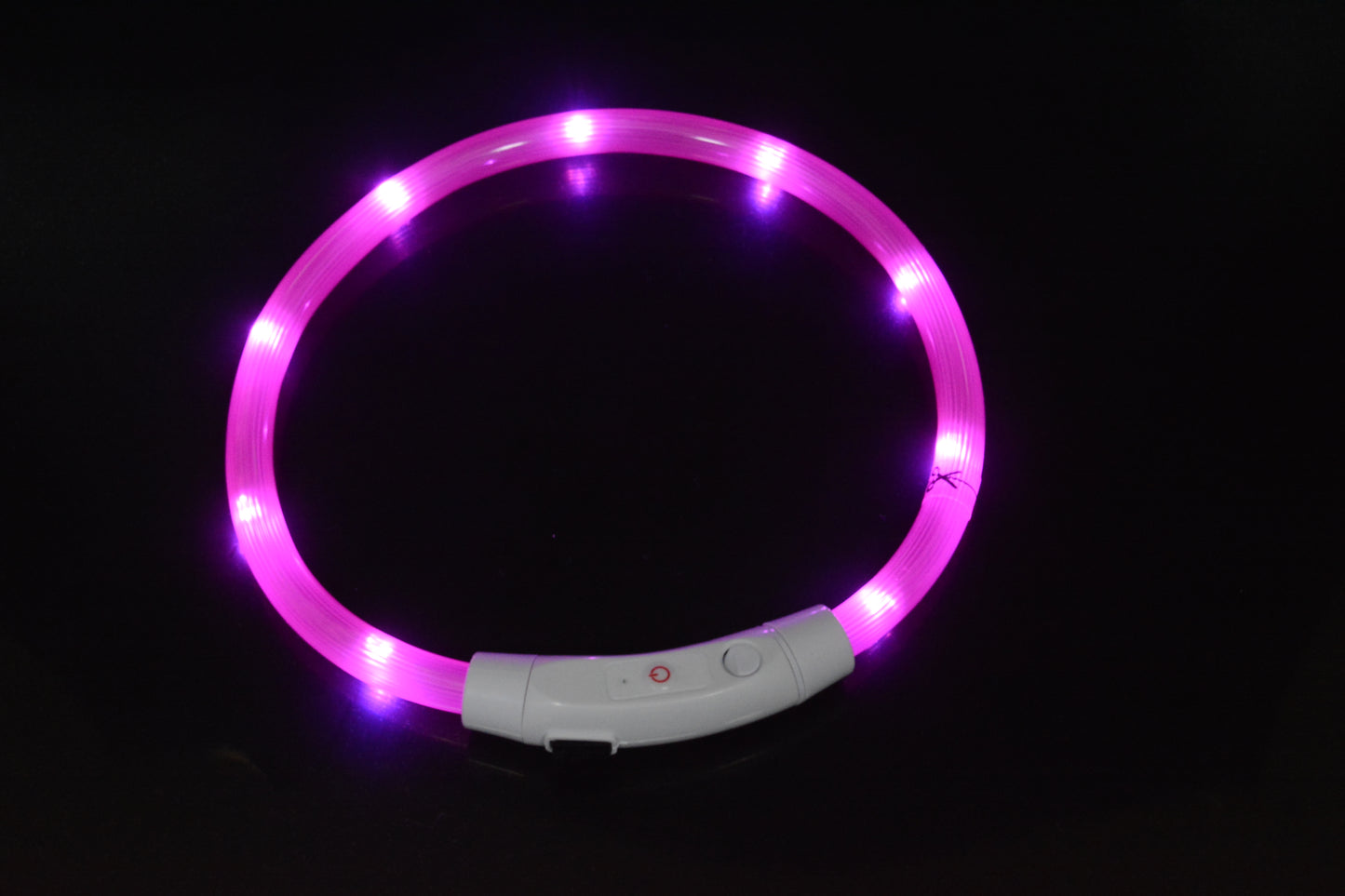 Coleira luminosa para cães, coleira luminosa para animais de estimação, anel de pescoço com carregamento USB, coleira luminosa LED para cães