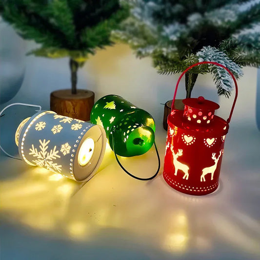 Velas de Natal Luzes LED Lanternas pequenas Luzes eólicas Velas eletrônicas Estilo nórdico Decoração criativa para festas Decorações