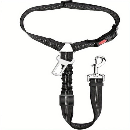 Corda para reboque de cinto de segurança de carro para animais de estimação corda para cães telescópica grande fivela de anel para cães corrente de nylon
