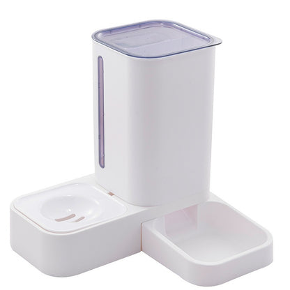 Comedouro automático para animais de estimação dispensador automático de comida e água tigela de plástico para animais de estimação tigela dupla para cães