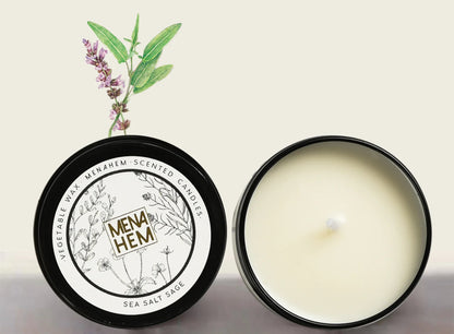 Velas Aromáticas em Latas Pretas Sem Fumaça