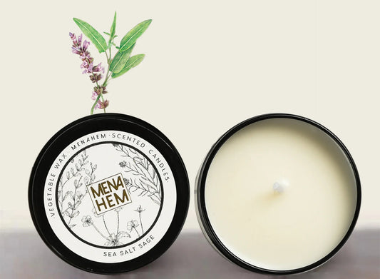 Velas Aromáticas em Latas Pretas Sem Fumaça