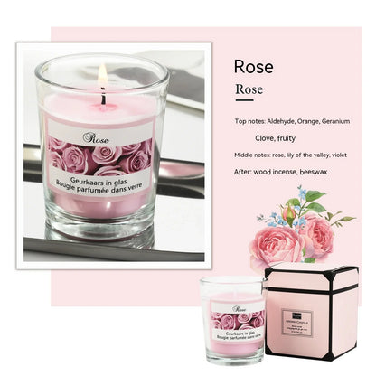 Velas de plantas Aromaterapia Vidro Fragrância romântica
