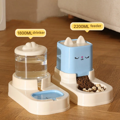 Kimpets Pet Cat Alimentador automático de água para gatos Dispensador de água de grande capacidade Recipiente para alimentos seco e úmido Tigela para gatos e cães