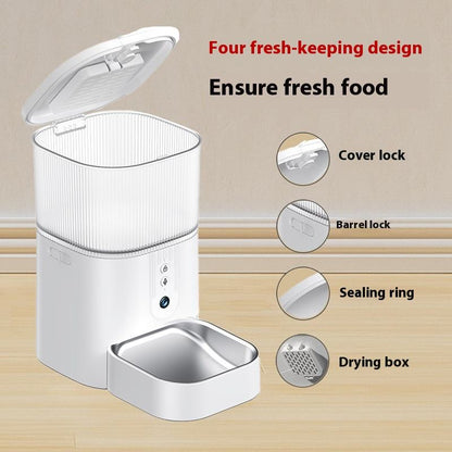 Wifi 3L Smart Feeder Pet com aplicativo para cães e gatos com câmera, vídeo, alto-falante, alimentadores automáticos e dispensador inteligente de ração