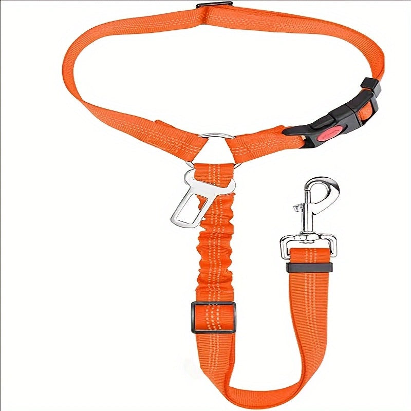 Corda para reboque de cinto de segurança de carro para animais de estimação corda para cães telescópica grande fivela de anel para cães corrente de nylon