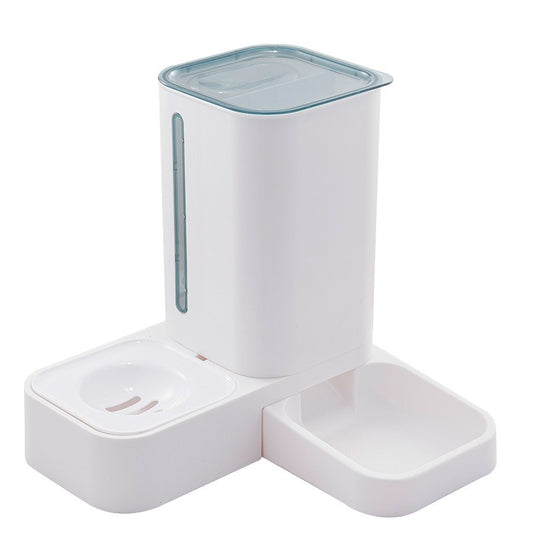 Comedouro automático para animais de estimação dispensador automático de comida e água tigela de plástico para animais de estimação tigela dupla para cães