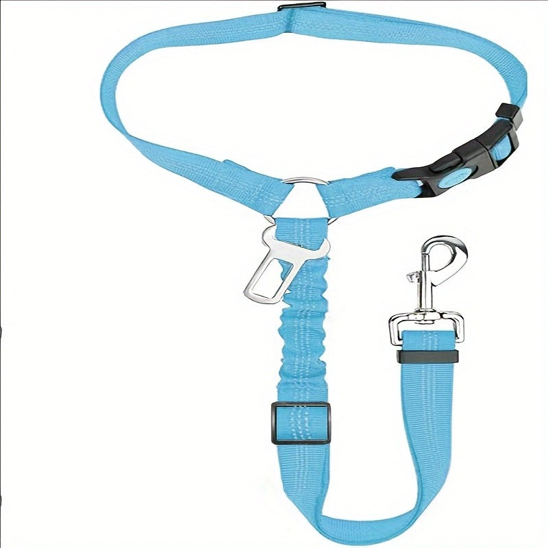 Corda para reboque de cinto de segurança de carro para animais de estimação corda para cães telescópica grande fivela de anel para cães corrente de nylon