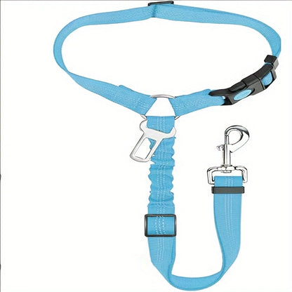 Corda para reboque de cinto de segurança de carro para animais de estimação corda para cães telescópica grande fivela de anel para cães corrente de nylon