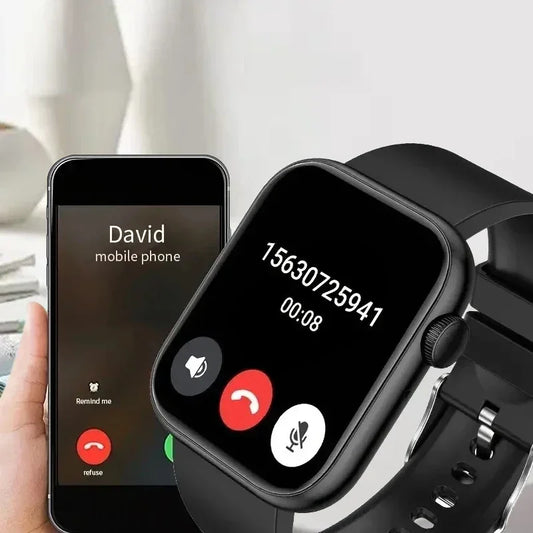 Smartwatch T168 com Chamadas Sem Fio - Atende Chamadas, Tela Sensível ao Toque, Smartwatch Esportivo de Fitness para Mulheres e Homens