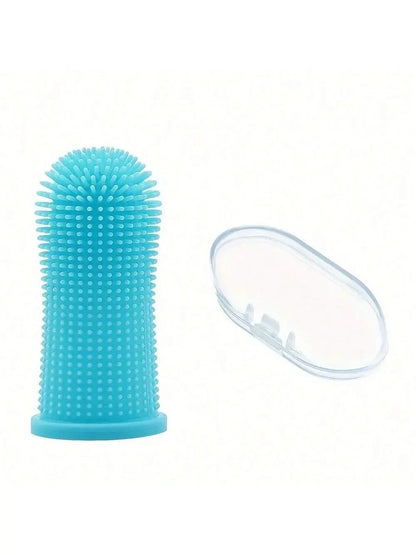 Escova de dentes para animais de estimação Produtos de limpeza para cães e gatos Escovas de dentes para limpeza bucal Cerdas de silicone