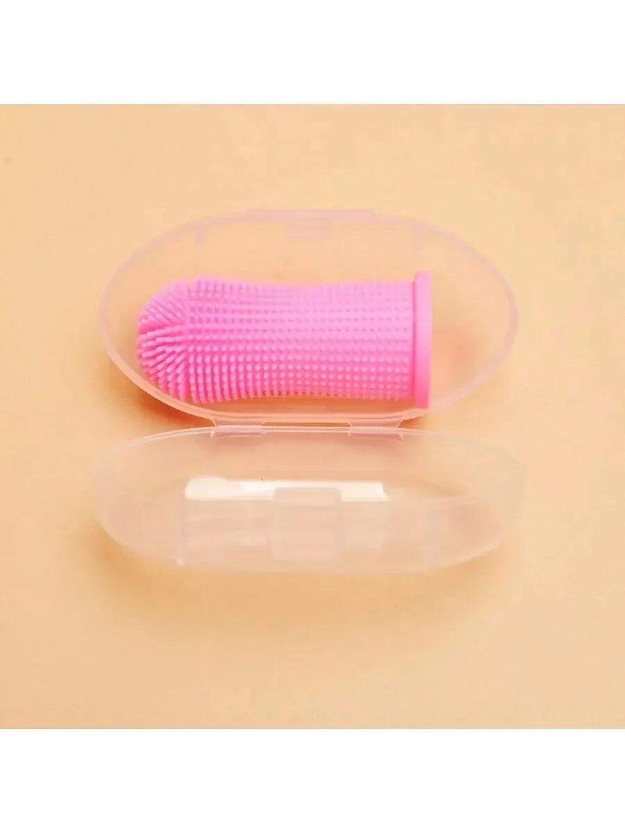 Escova de dentes para animais de estimação Produtos de limpeza para cães e gatos Escovas de dentes para limpeza bucal Cerdas de silicone