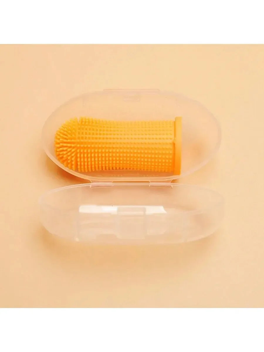 Escova de dentes para animais de estimação Produtos de limpeza para cães e gatos Escovas de dentes para limpeza bucal Cerdas de silicone