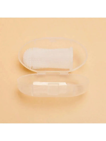 Escova de dentes para animais de estimação Produtos de limpeza para cães e gatos Escovas de dentes para limpeza bucal Cerdas de silicone
