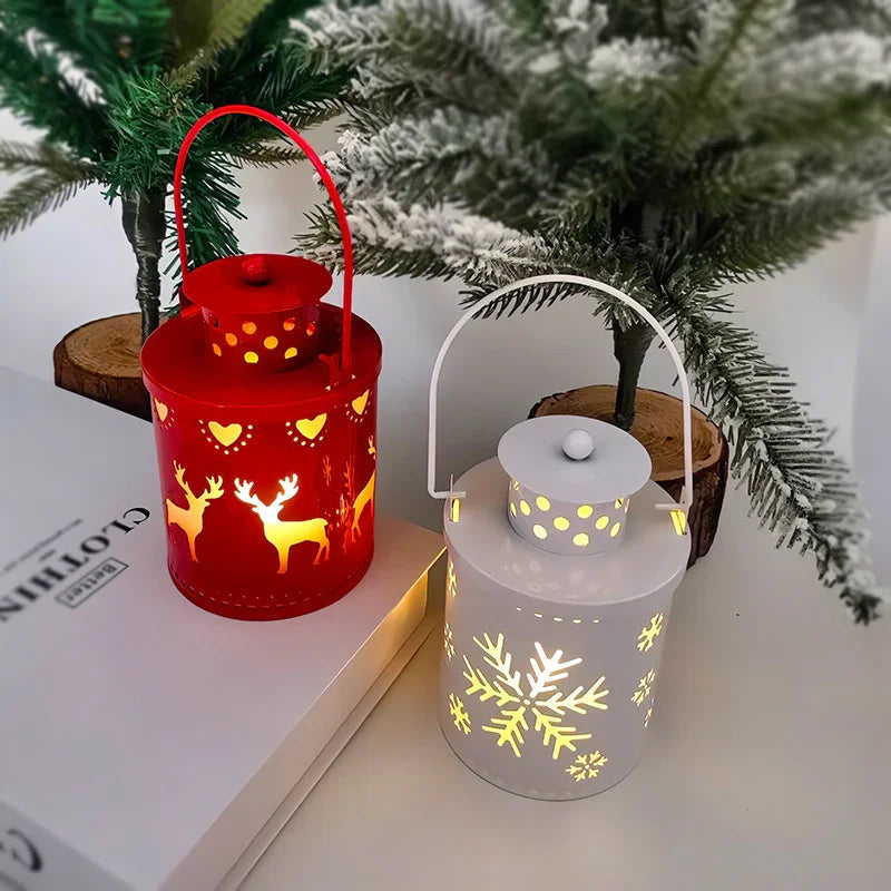 Velas de Natal Luzes LED Lanternas pequenas Luzes eólicas Velas eletrônicas Estilo nórdico Decoração criativa para festas Decorações