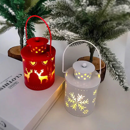 Velas de Natal Luzes LED Lanternas pequenas Luzes eólicas Velas eletrônicas Estilo nórdico Decoração criativa para festas Decorações